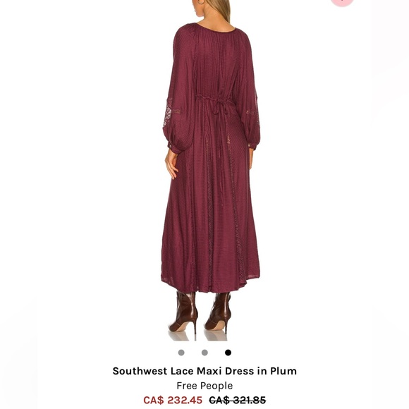 SOLD - Free People Southwest Lace Maxi Dress in Plum - Picture 6 of 10